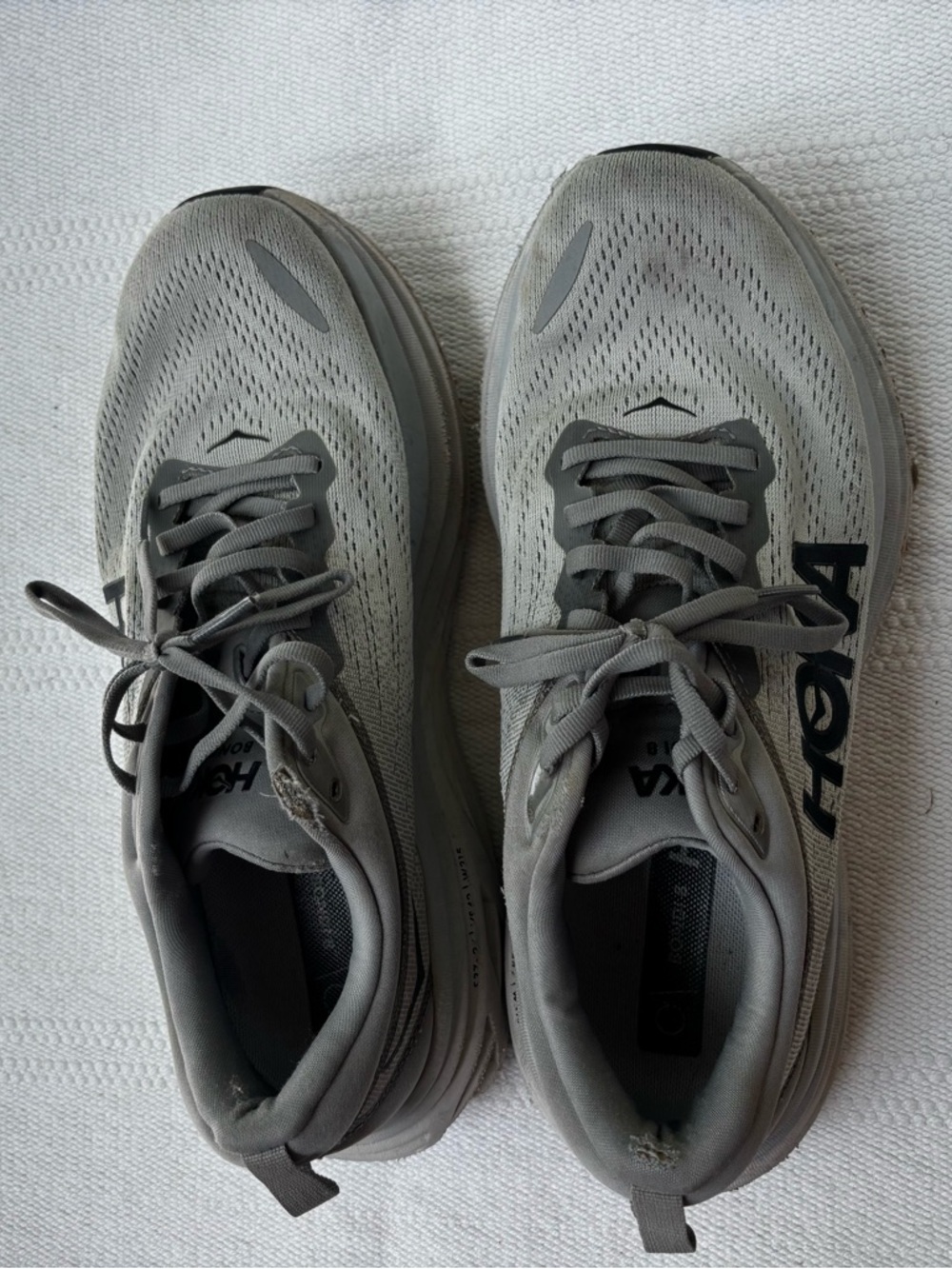 HOKA One One Bondi 3 Men’s Size 8.5D Running Shoes Gray - Picture 7 of 15